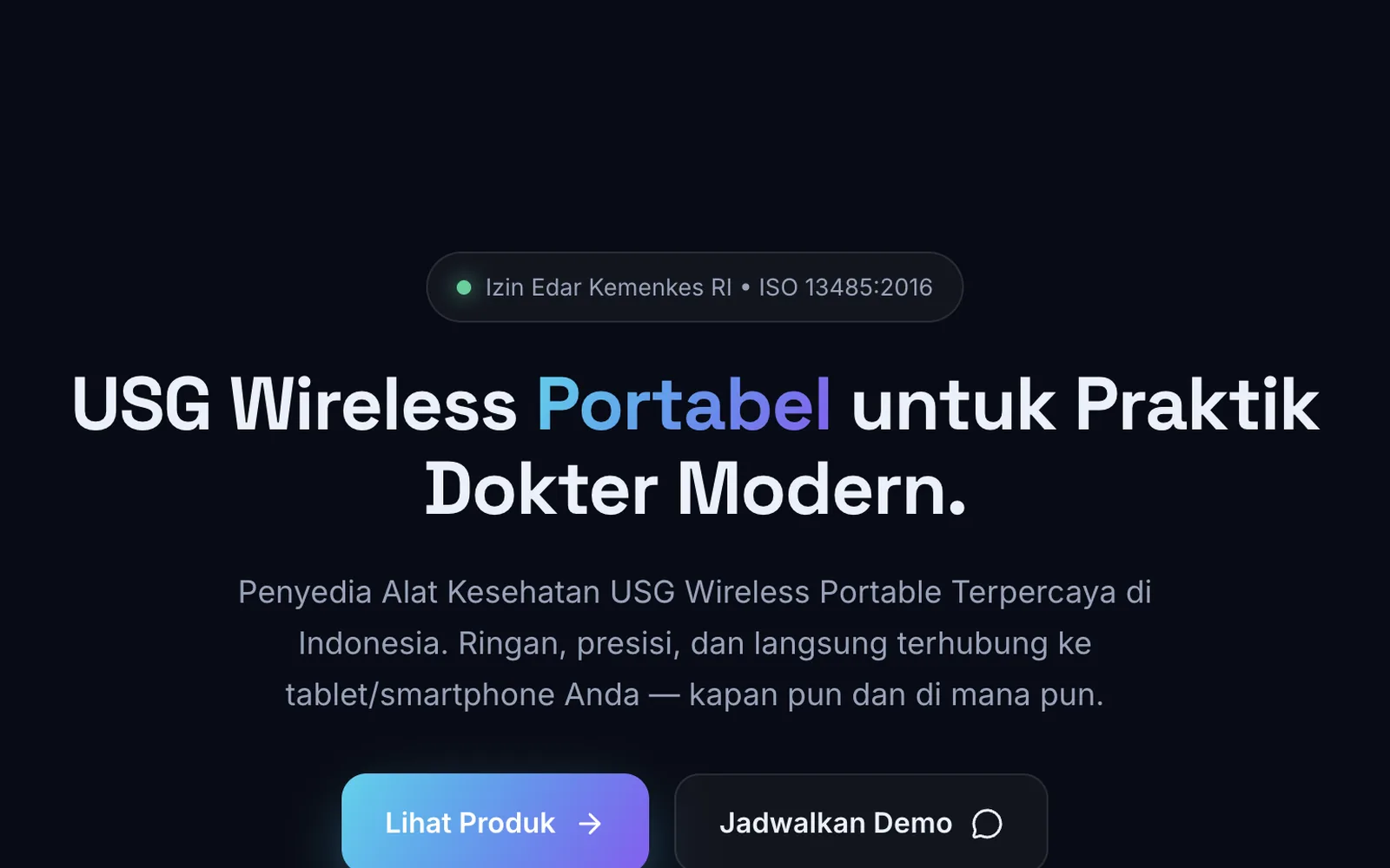 Screenshot PT Global Health Technology — USG Wireless
