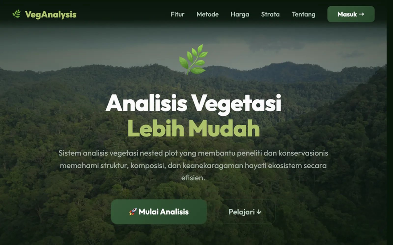 Screenshot anveg.id — VegAnalysis